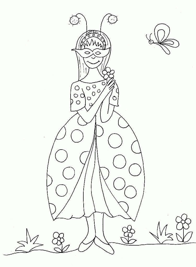 Plansa de colorat cu Carnaval 69 66